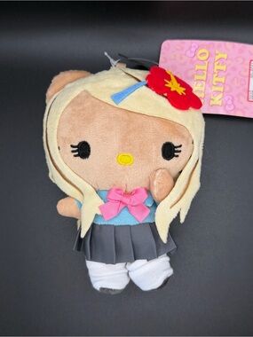 Sanrio gyaru Y2K style tanned skin Hello Kitty with JK uniform plush/keychain